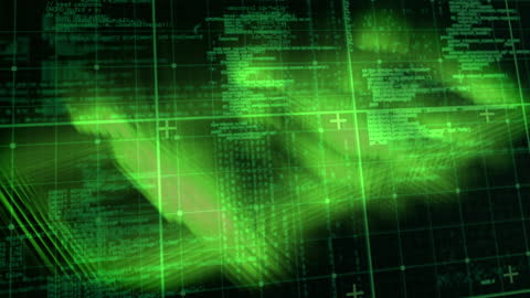 Green Data Processing Tech Background for Digital Platforms