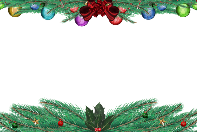 Transparent Christmas Fir Branch Frame with Decorations and Ornaments - Download Free Stock Videos Pikwizard.com