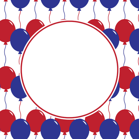 patriotic balloon frame with transparent center for celebrations - Download Free Stock Videos Pikwizard.com