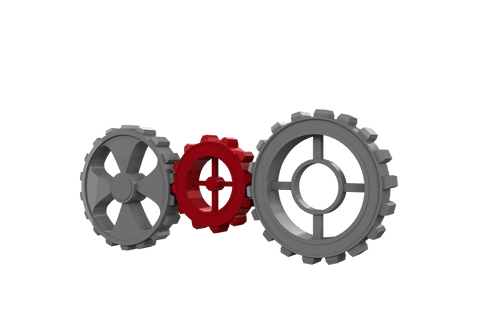 transparent grey and red cogs illustrating workflow concept - Download Free Stock Videos Pikwizard.com