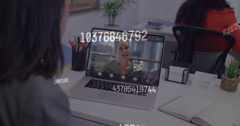 Digital Interface and Virtual Meeting in Modern Office Environment - Download Free Stock Images Pikwizard.com