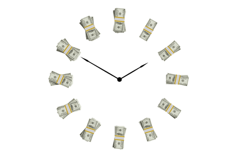 transparent clock made of cash representing time and money concept - Download Free Stock Videos Pikwizard.com