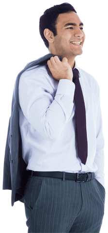 transparent cheerful businessman with suit jacket draped - Download Free Stock Videos Pikwizard.com