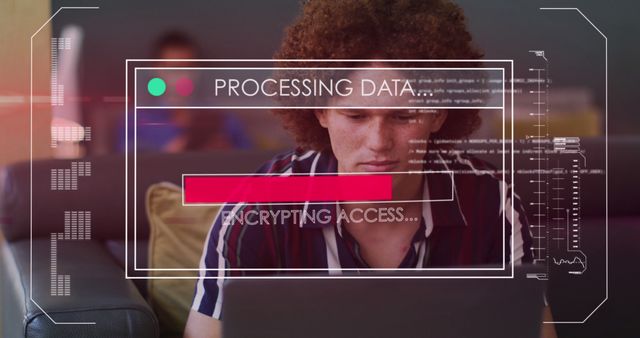 Young Professional Processing Encrypted Data on Laptop - Download Free Stock Images Pikwizard.com