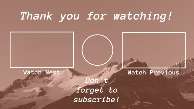 YouTube Outro Template with Scenic Mountain Background and Placeholders - Download Free Stock Templates Pikwizard.com