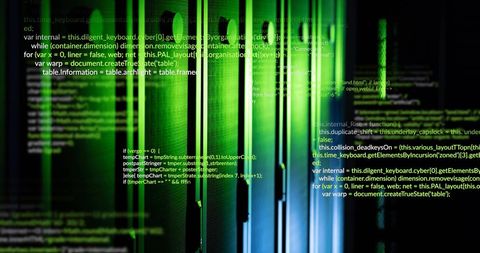 Data Flow Amid Row of Servers Illuminated in Green - Download Free Stock Images Pikwizard.com