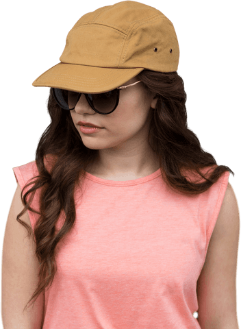 stylish woman in pink top, wearing cap and transparent sunglasses - Download Free Stock Videos Pikwizard.com