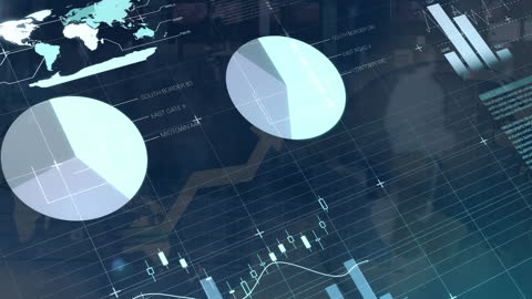 Futuristic Financial Data Overlay in Urban Environment