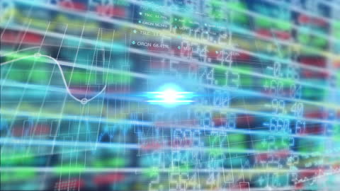 Abstract Finance Analytics Interface with Digital Charts