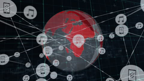 Global Network Connectivity and Digital Data Exchange Concept