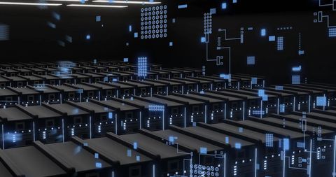 Digital data streams over network servers in modern data center