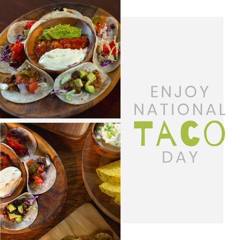 celebrate national taco day with fresh ingredients and flavorful toppings - Download Free Stock Templates Pikwizard.com