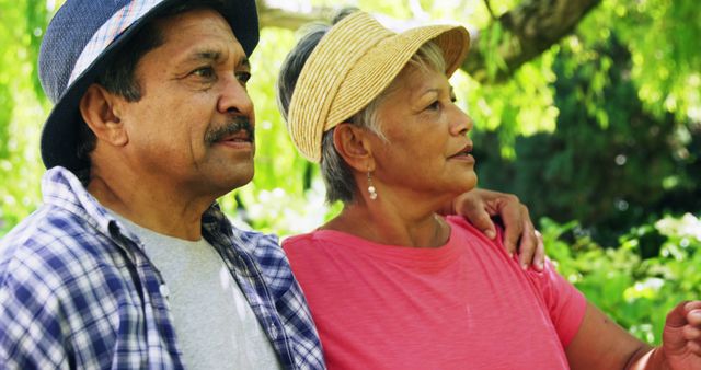 Senior Couple Enjoying Nature, Arm in Arm - Download Free Stock Images Pikwizard.com