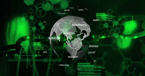 Futuristic Digital Earth with Floating Scientific Data - Download Free Stock Images Pikwizard.com