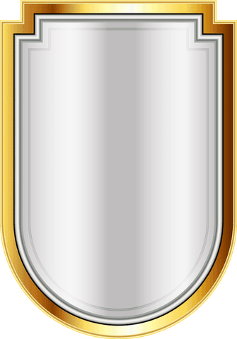 silver badge with gold trim on transparent background - Download Free Stock Videos Pikwizard.com