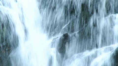 Close-Up View of Cascading Waterfall Streams