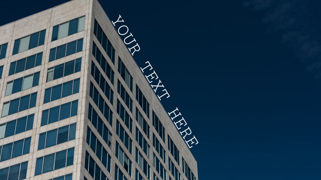 Skyscraper with Customizable Text for Corporate Success and Growth - Download Free Stock Templates Pikwizard.com