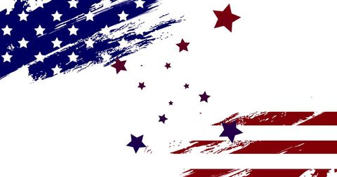 Digital American Flag Stars in Dynamic Composition