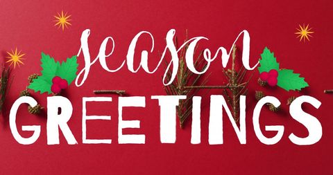 Festive Season's Greetings with Holiday Decorations - Download Free Stock Images Pikwizard.com