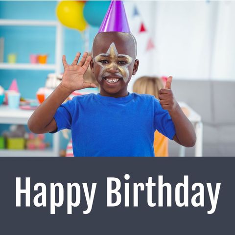 cheerful boy with face paint celebrating birthday party - Download Free Stock Templates Pikwizard.com