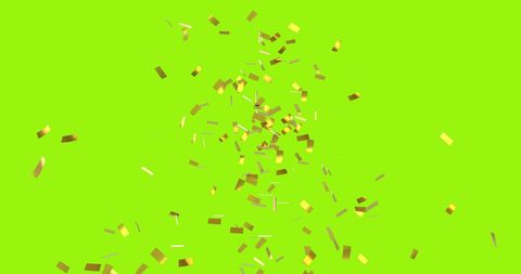 Glittering Gold Confetti on Vibrant Green Background - Download Free Stock Images Pikwizard.com