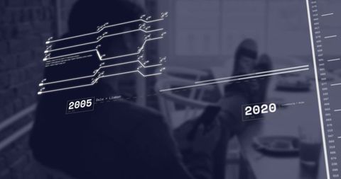 Futuristic Data Processing Interface in Business Environment