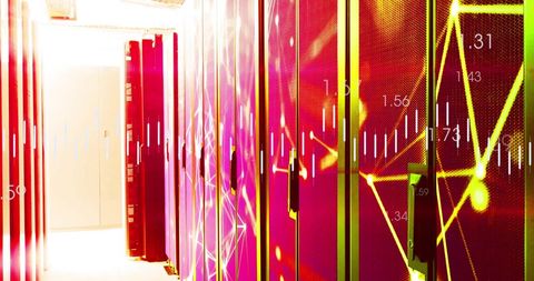 Digital Data Processing with High-Tech Server - Download Free Stock Images Pikwizard.com