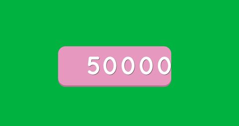 50000 messages highlighted on green background symbolizing digital communication