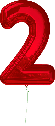 transparent red number 2 balloon with green string - Download Free Stock Videos Pikwizard.com