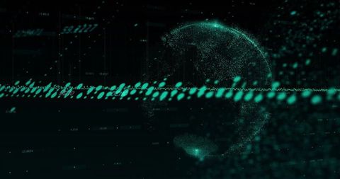 Digital Data Stream Converging with Global Abstract Sphere