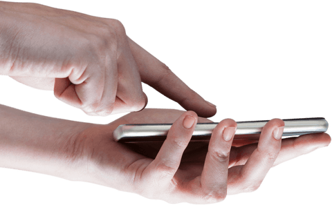 Transparent Close-Up Hands Using Mobile Phone - Download Free Stock Videos Pikwizard.com