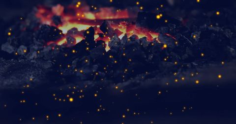 Abstract Glowing Particles Over Defocused Fire - Download Free Stock Images Pikwizard.com