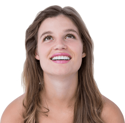 transparent young woman looking upward - Download Free Stock Videos Pikwizard.com