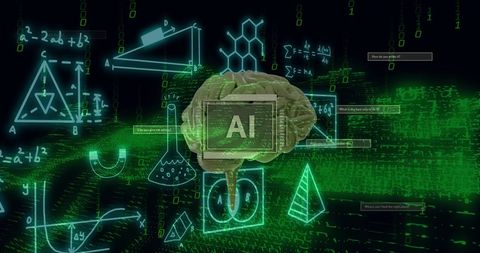Artificial Intelligence and Brain with Digital Data Interactions - Download Free Stock Images Pikwizard.com