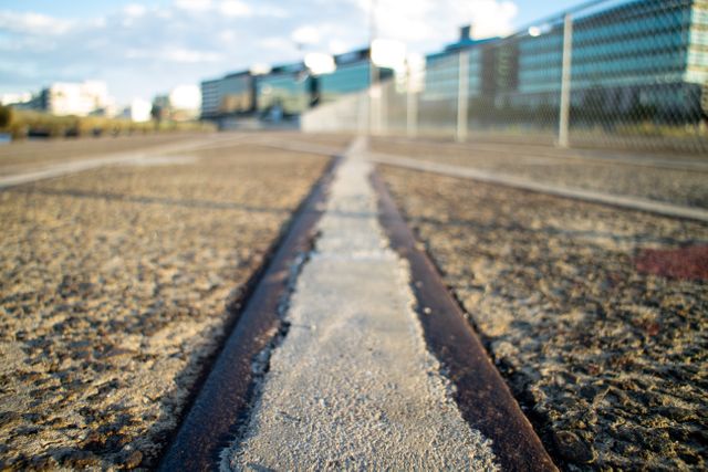 Surface Level of Railroad Track Against Sky - Download Free Stock Photos Pikwizard.com