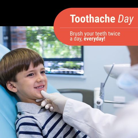 Caucasian Boy with Dentist Promoting Oral Hygiene Awareness - Download Free Stock Templates Pikwizard.com