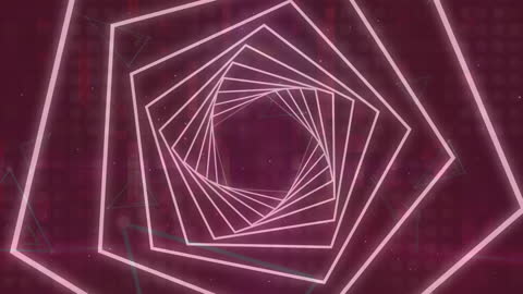 Abstract Geometric Shapes with Pink Neon Glow