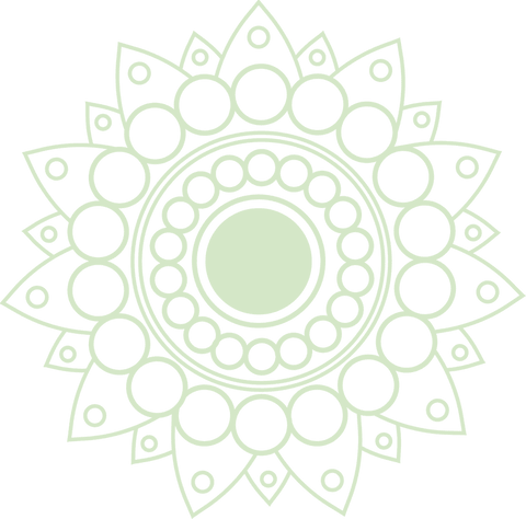 Transparent mandala with petals and geometric symmetry pattern