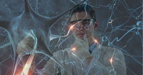 Scientist Exploring Neural Connections for Advanced Research