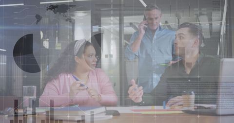 Diverse Professionals Overlooking Global Financial Data - Download Free Stock Images Pikwizard.com