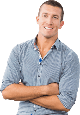 transparent smiling businessman with arms crossed - Download Free Stock Videos Pikwizard.com