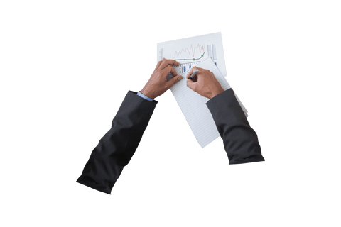 hands analyzing graph on transparent background - Download Free Stock Videos Pikwizard.com