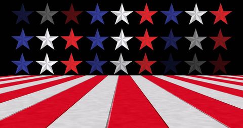 American Flag Inspired Stars and Stripes Abstract Background