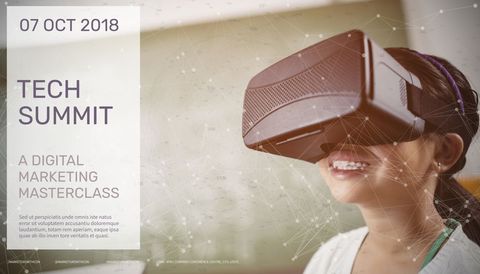 virtual reality experience at tech summit 2018 - Download Free Stock Templates Pikwizard.com