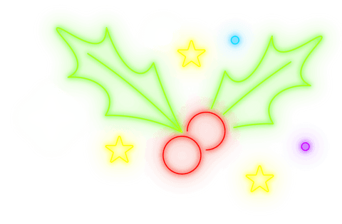 bright and transparent neon mistletoe festive illustration - Download Free Stock Videos Pikwizard.com