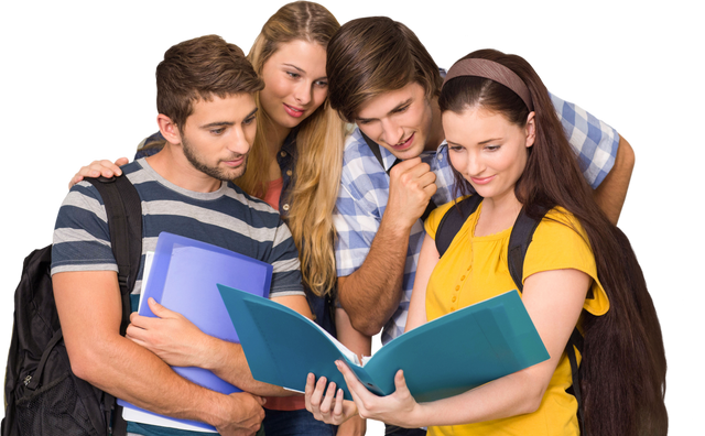 Group of Transparent Happy Students Holding Folders at College - Download Free Stock Videos Pikwizard.com