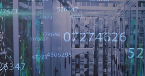 Digital Financial Data Processing Across Computer Servers - Download Free Stock Images Pikwizard.com