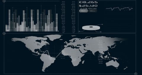 Global business analysis with interactive digital interface