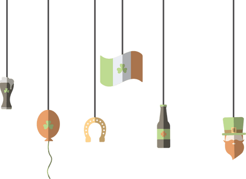 Transparent St Patrick's Day Hanging Icons Vector - Download Free Stock Videos Pikwizard.com