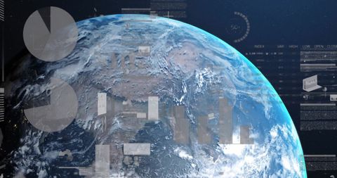 Data Analytics Interface Overlaying Planet Earth - Download Free Stock Images Pikwizard.com